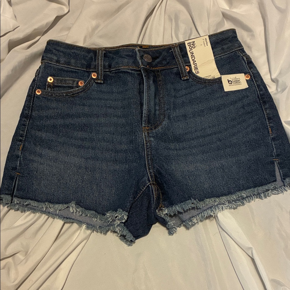 No Boundaries Dark Blue Jean Shorts